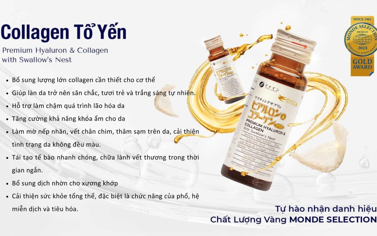 Công dụng của Premium Hyaluron & Collagen Swallow's Nest 