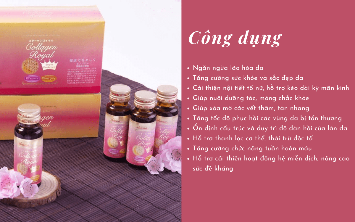 công dụng của collagen nước monomaru royal enrich