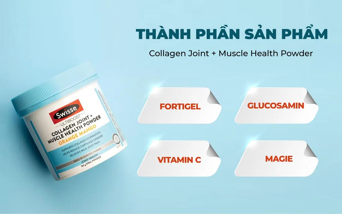 Thành phần Collagen thủy phân Swisse Ultiboost Collagen Joint