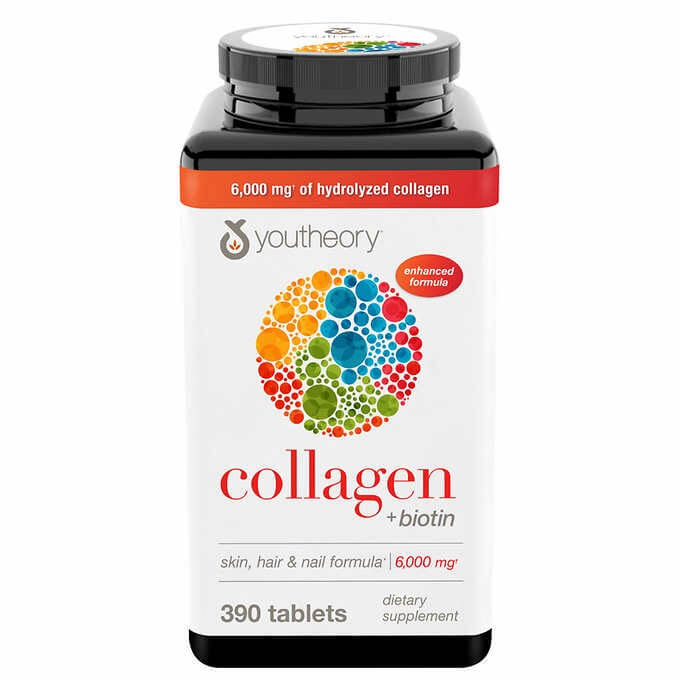 Viên uống Collagen Youtheory Type 1 2 3 với thành phần đầy đủ Sản phẩm viên uống Youtheory Collagen Type 1 2 và 3 chứa 6000mg collagen thủy phân và biotin