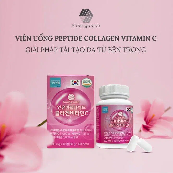 Viên uống trắng da Wangji Collagen Vitamin C Peptide Hàn Quốc