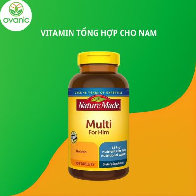 Vitamin tổng hợp cho nam trên 50 tuổi: Nature Made Multi for Him
