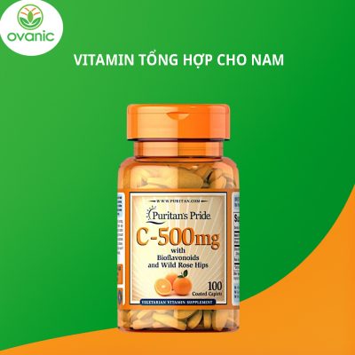Vitamin tổng hợp cho nam: Puritan’s Pride Vitamin C 500mg